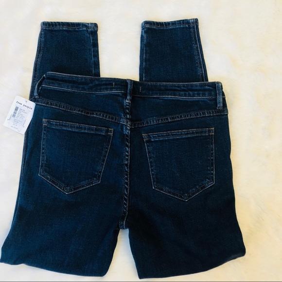 Free People Jean Payton Dark Denim Ankle Jeans - Picture 6 of 7